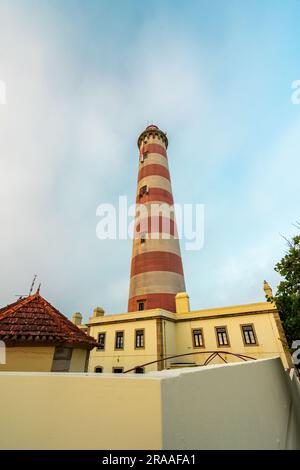 Farol de Aveiro. Faro sulla costa di Aveiro, Portogallo. Foto Stock