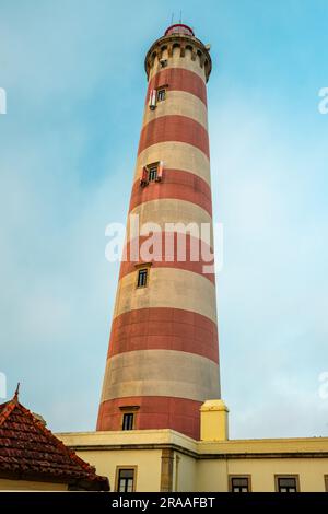 Farol de Aveiro. Faro sulla costa di Aveiro, Portogallo. Foto Stock