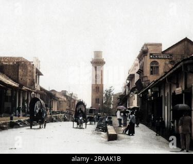 Scena di strada a Colombo, Ceylon (Sri Lanka). Data: Circa 1890 Foto Stock