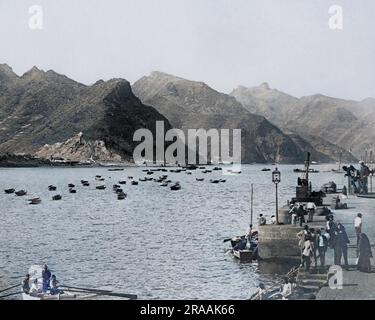 Santa Cruz de Tenerife, capitale delle Isole Canarie. Data: Fine Ottocento Foto Stock