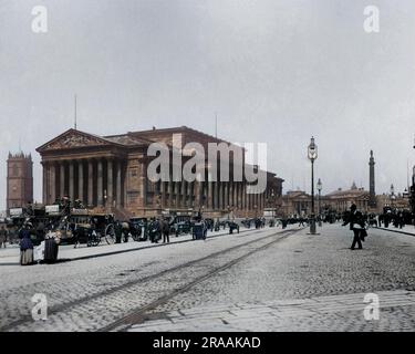 St George's Hall, Lime Street, Liverpool, Inghilterra. Data: Fine Ottocento Foto Stock