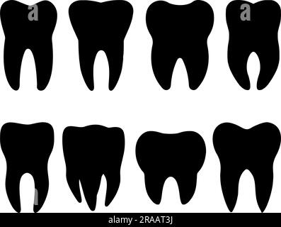 Serie di profili dentati Illustrazione Vettoriale