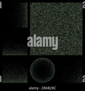 Sfondo digitale. Sfondo a tema giallo e blu. Ripetizioni geometriche di gradiente. Eccezionale illustrazione vettoriale. Illustrazione Vettoriale