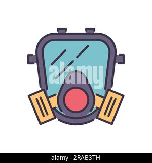 Icona del vettore relativo alla maschera del gas Illustrazione Vettoriale