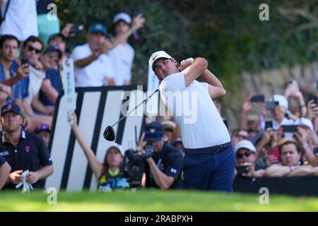 Cadice, Spagna. 2 luglio 2023. CADICE, SPAGNA - 02 LUGLIO: Brooks Koepka di Smash GC durante il terzo giorno del LIV Golf - Andalusia al Real Club Valderrama il 2 luglio 2023 a Cadice, Spagna. (Immagine di credito: © DAX via ZUMA Press Wire) SOLO USO EDITORIALE! Non per USO commerciale! Foto Stock