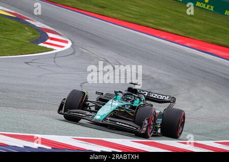 Lance Walk (CAN) Aston Martn AMR23 durante gli shootout qualificarsi il sabato FORMULA 1 ROLEX GROSSER PREIS VON OSTERREICH 2023 - giugno 29 a luglio 2 a Redbull Foto Stock