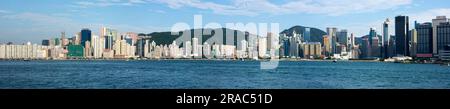 Hong Kong S.A.R., Hong Kong - 17 agosto 2007: Vista panoramica Porto Victoria a Hong Kong. Foto Stock
