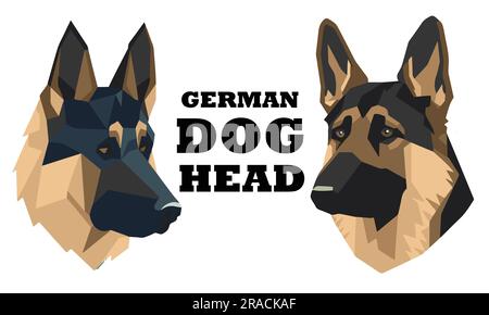 Una serie di illustrazioni vettoriali piatte con testa cilindrica tedesca Illustrazione Vettoriale