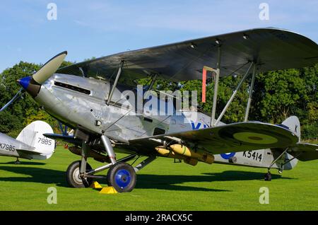 Hawker Hind, G-ANEP, K5414, Shuttleworth Collection, Old Warden, Biggleswade, Bedfordshire, Inghilterra, Regno Unito. Foto Stock