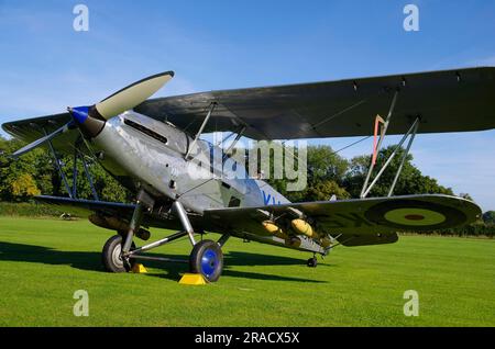 Hawker Hind, G-ANEP, K5414, Shuttleworth Collection, Old Warden, Biggleswade, Bedfordshire, Inghilterra, Regno Unito. Foto Stock