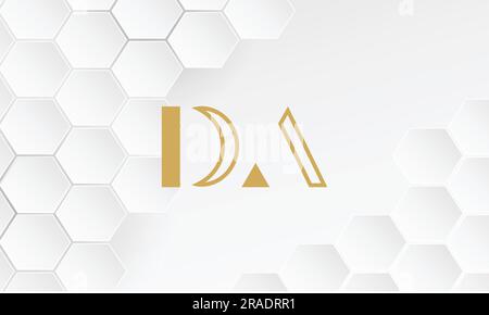 DA, ad, Abstract Letters Logo Monogram Illustrazione Vettoriale
