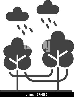 Immagine icona Rainforest. Adatto per applicazioni mobili. Illustrazione Vettoriale