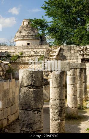 El Caracol, la Torre della lumaca, Osservatorio, Chichen Itza, Yucatan, Messico Foto Stock