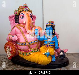 Bommai Kolu, il festival Kolu è una mostra di bambole e figurine celebrata durante il festival di Navratri nel Tamil Nadu, India meridionale, Asia Foto Stock