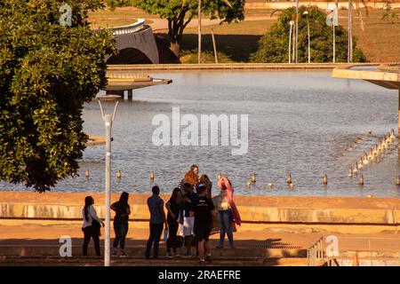 Brasilia, Brasile, natura, edifici storici, stile di vita, persone Foto Stock