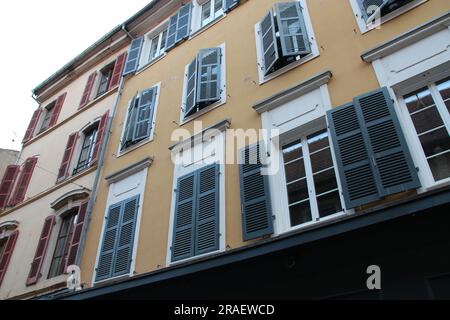 edifici residenziali a mulhouse in alsazia (francia) Foto Stock