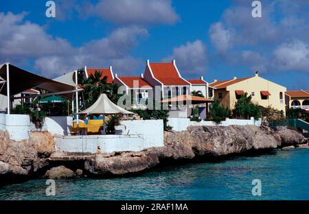 Scuola di immersioni Captain Don's Habitat, Bonaire, Antille olandesi, Caraibi Foto Stock