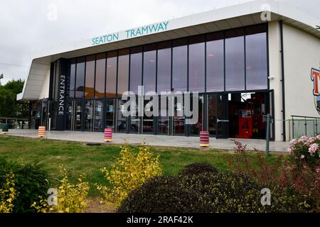 Stazione di Seaton Tramway Harbour Road Seaton East Devon Inghilterra regno unito. Foto Stock