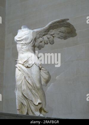Vittoria alata di Samotracia (Nike di Samotracia) 190 a.C. di pittura e scultura greca antica Foto Stock