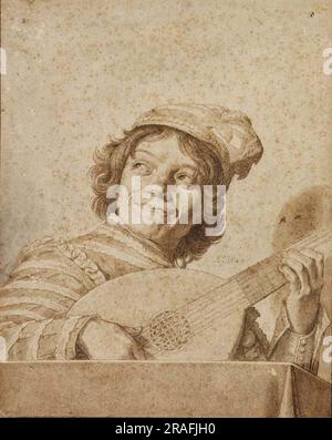 The Lute Player, dopo Frans Hals 1624 di David Bailly Foto Stock