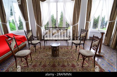 Ataturk Mansion, situata a Trabzon, in Turchia, fu costruita all'inizio del XX secolo. È un centro turistico molto importante a Trabzon. Foto Stock