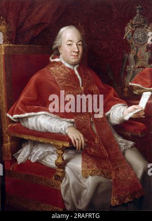 Ritratto di Papa Pio vi, Giovanni Angelo Braschi 1775 di Pompeo Batoni Foto Stock