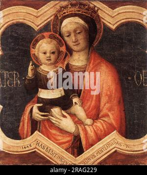 Madonna col bambino 1448 di Jacopo Bellini Foto Stock