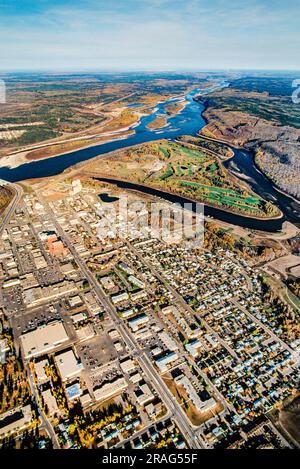 Immagine aerea di Fort McMurray, Alberta, Canada Foto Stock