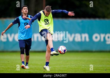 Doetinchem, Paesi Bassi. 3 luglio 2023. DOETINCHEM, PAESI BASSI - 3 LUGLIO: Philip Brittijn di De Graafschap durante la prima sessione di allenamento della stagione 2023-2024 di De Graafschap allo Sportpark De Bezelhorst il 3 luglio 2023 a Doetinchem, Paesi Bassi (foto di Rene Nijhuis/Orange Pictures) credito: Orange Pics BV/Alamy Live News Foto Stock