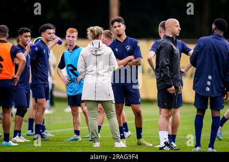 Doetinchem, Paesi Bassi. 3 luglio 2023. DOETINCHEM, PAESI BASSI - 3 LUGLIO: Rio Hillen di De Graafschap durante la prima sessione di allenamento della stagione 2023-2024 di De Graafschap allo Sportpark De Bezelhorst il 3 luglio 2023 a Doetinchem, Paesi Bassi (foto di Rene Nijhuis/Orange Pictures) credito: Orange Pics BV/Alamy Live News Foto Stock