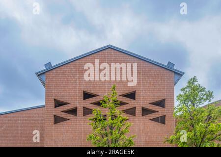 Kanazawa Municipal Izumino Library, Kanazawa, Ishikawa, Giappone. Foto Stock