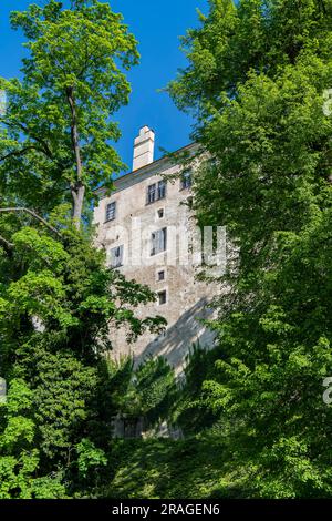 Castello di Český Krumlov a Český Krumlov, Repubblica Ceca Foto Stock