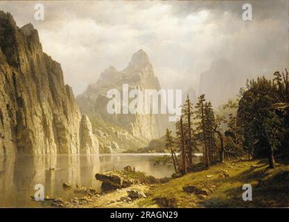 Merced River, Yosemite Valley 1866 di Albert Bierstadt Foto Stock