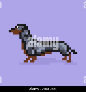 Icona del vettore piatto. Retro 80s pixel art. Illustrazione Vettoriale