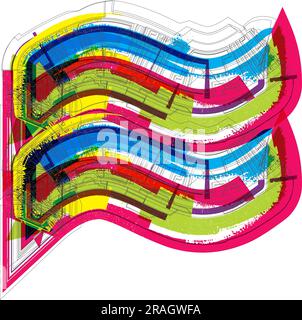 simboli grafici caratteri, illustrazione vettoriale Illustrazione Vettoriale