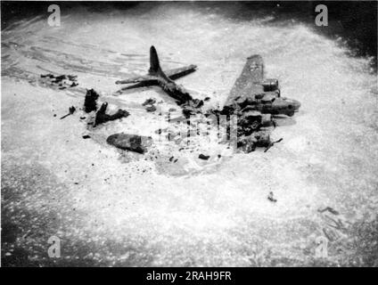 Sito dell'incidente nel deserto del bombardiere della seconda Guerra Mondiale Foto Stock