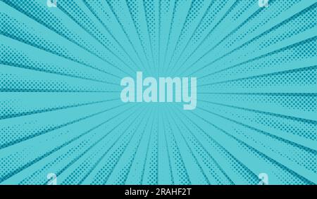 Sfondo fumetti. Sfondo righe fumetti astratti. Raggi solari luminosi. Progettare cornici per il titolo del libro. Texture esplosiva. Azione travi. Movimento di ripetizione Illustrazione Vettoriale