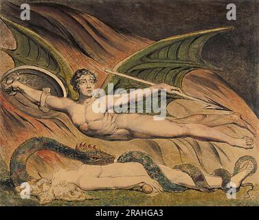 Satan Exulting Over Eve 1795 di William Blake Foto Stock