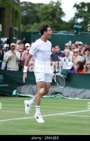 Wimbledon, Royaume University. 3 luglio 2023. Durante i campionati di Wimbledon del 2023 il 3 luglio 2023 all'All England Lawn Tennis & Croquet Club di Wimbledon, Inghilterra - foto Antoine Couvercelle/DPPI Credit: DPPI Media/Alamy Live News Foto Stock