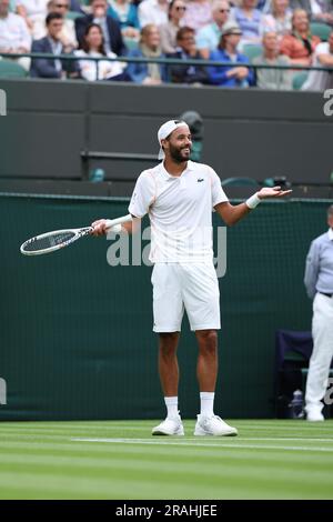 Wimbledon, Royaume University. 3 luglio 2023. Durante i campionati di Wimbledon del 2023 il 3 luglio 2023 all'All England Lawn Tennis & Croquet Club di Wimbledon, Inghilterra - foto Antoine Couvercelle/DPPI Credit: DPPI Media/Alamy Live News Foto Stock