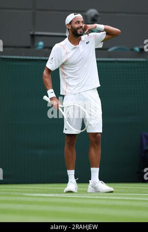 Wimbledon, Royaume University. 3 luglio 2023. Durante i campionati di Wimbledon del 2023 il 3 luglio 2023 all'All England Lawn Tennis & Croquet Club di Wimbledon, Inghilterra - foto Antoine Couvercelle/DPPI Credit: DPPI Media/Alamy Live News Foto Stock