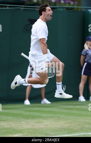 Wimbledon, Royaume University. 3 luglio 2023. Durante i campionati di Wimbledon del 2023 il 3 luglio 2023 all'All England Lawn Tennis & Croquet Club di Wimbledon, Inghilterra - foto Antoine Couvercelle/DPPI Credit: DPPI Media/Alamy Live News Foto Stock