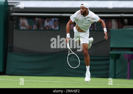 Wimbledon, Royaume University. 3 luglio 2023. Durante i campionati di Wimbledon del 2023 il 3 luglio 2023 all'All England Lawn Tennis & Croquet Club di Wimbledon, Inghilterra - foto Antoine Couvercelle/DPPI Credit: DPPI Media/Alamy Live News Foto Stock