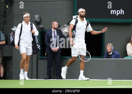 Wimbledon, Royaume University. 3 luglio 2023. Durante i campionati di Wimbledon del 2023 il 3 luglio 2023 all'All England Lawn Tennis & Croquet Club di Wimbledon, Inghilterra - foto Antoine Couvercelle/DPPI Credit: DPPI Media/Alamy Live News Foto Stock