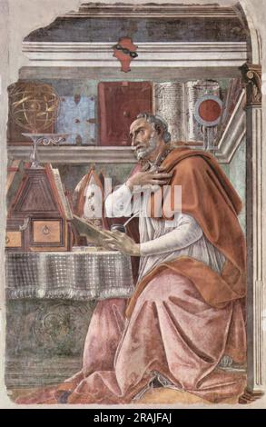 Sant'Agostino 1480 di Sandro Botticelli Foto Stock
