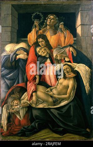 Lamentazione sul Cristo morto con i Santi 1495 di Sandro Botticelli Foto Stock