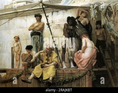 Il mercato degli schiavi 1882 di Gustave Boulanger Foto Stock