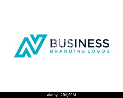 Elementi del modello di design dell'icona del logo Letter N. Illustrazione Vettoriale
