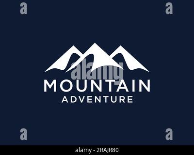 Logo Mountain, immagini del logo Mountain. Semplice logo vettoriale in uno stile moderno Illustrazione Vettoriale
