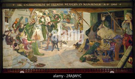 La fondazione dei tessitori fiamminghi a Manchester nel 1363 1888 da parte di Ford Madox Brown Foto Stock